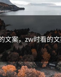 ZW时看的文案，zw时看的文案怎么写