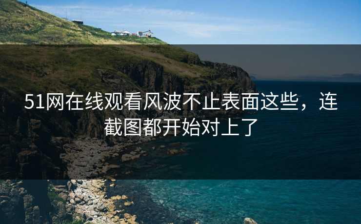 51网在线观看风波不止表面这些，连截图都开始对上了